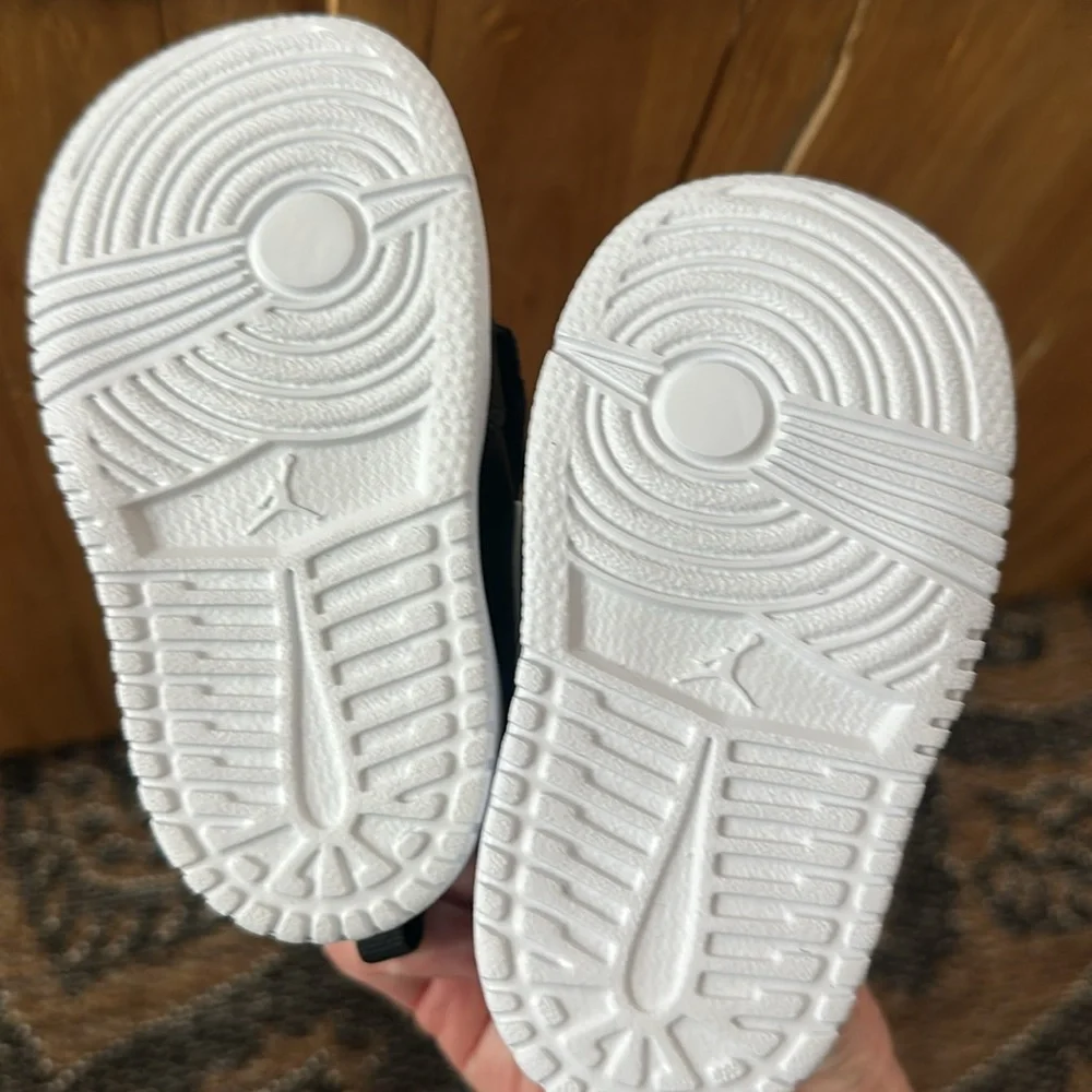Nike Kids Black and Blue Sneaker with White Swoosh